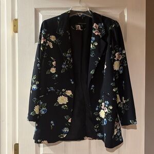 Cynthia Rowley Black Floral Blazer